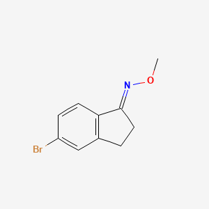 molecular formula C10H10BrNO B3190257 5-Bromo-2,3-dihydro-1H-inden-1-one O-methyl oxime CAS No. 405554-62-3