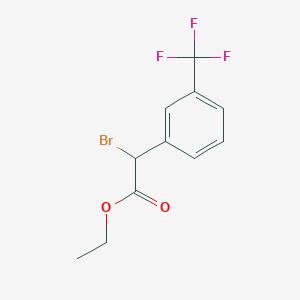 molecular formula C11H10BrF3O2 B3190326 Ethyl 2-bromo-2-[3-(trifluoromethyl)phenyl]acetate CAS No. 41023-25-0