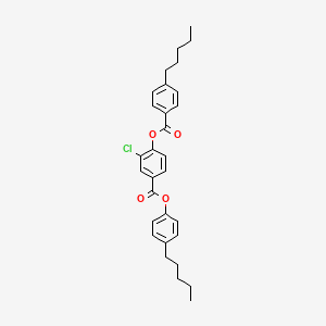 Benzoic acid, 3-chloro-4-[(4-pentylbenzoyl)oxy]-, 4-pentylphenyl ester