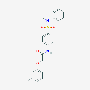 molecular formula C22H22N2O4S B319040 2-(3-methylphenoxy)-N-[4-[methyl(phenyl)sulfamoyl]phenyl]acetamide 