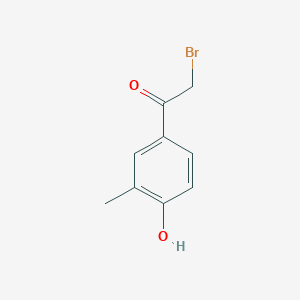 molecular formula C9H9BrO2 B3190413 2-Bromo-1-(4-hydroxy-3-methylphenyl)ethan-1-one CAS No. 41877-17-2