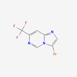 molecular formula C7H3BrF3N3 B3190473 3-Bromo-7-trifluoromethylimidazo[1,2-c]pyrimidine CAS No. 425615-35-6