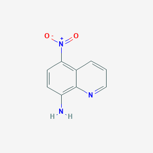 molecular formula C9H7N3O2 B3190479 5-Nitroquinolin-8-amine CAS No. 42606-38-2