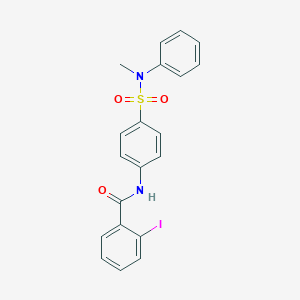 molecular formula C20H17IN2O3S B319052 2-iodo-N-[4-[methyl(phenyl)sulfamoyl]phenyl]benzamide 