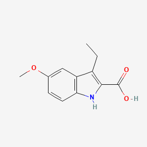 molecular formula C12H13NO3 B3190616 3-ethyl-5-methoxy-1H-indole-2-carboxylic acid CAS No. 446830-66-6