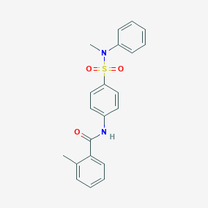 molecular formula C21H20N2O3S B319062 2-methyl-N-[4-[methyl(phenyl)sulfamoyl]phenyl]benzamide 