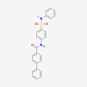 molecular formula C26H22N2O3S B319070 N-{4-[(methylanilino)sulfonyl]phenyl}[1,1'-biphenyl]-4-carboxamide 
