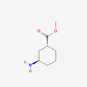 molecular formula C8H15NO2 B3190800 methyl (1R,3R)-3-aminocyclohexane-1-carboxylate CAS No. 478694-53-0