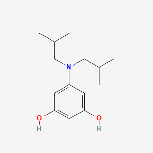 molecular formula C14H23NO2 B3190814 5-[Bis(2-methylpropyl)amino]benzene-1,3-diol CAS No. 481634-76-8