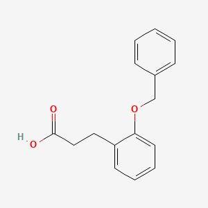 molecular formula C16H16O3 B3190818 3-[2-(Benzyloxy)phenyl]propanoic acid CAS No. 48179-00-6