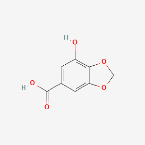 molecular formula C8H6O5 B3190826 7-Hydroxy-1,3-benzodioxole-5-carboxylic acid CAS No. 482627-94-1