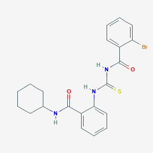molecular formula C21H22BrN3O2S B319088 2-({[(2-bromobenzoyl)amino]carbothioyl}amino)-N-cyclohexylbenzamide 