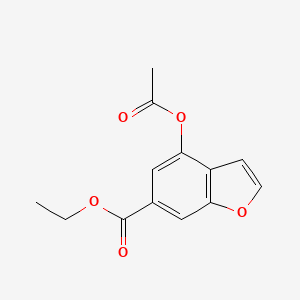 6-Benzofurancarboxylic acid, 4-(acetyloxy)-, ethyl ester