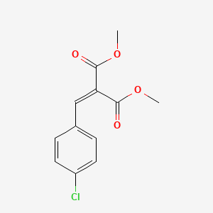 molecular formula C12H11ClO4 B3191250 Dimethyl 2-[(4-chlorophenyl)methylidene]propanedioate CAS No. 52927-44-3