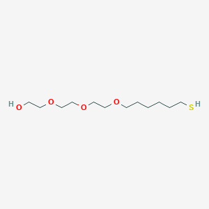molecular formula C12H26O4S B3191345 Ethanol, 2-[2-[2-[(6-mercaptohexyl)oxy]ethoxy]ethoxy]- CAS No. 537680-05-0