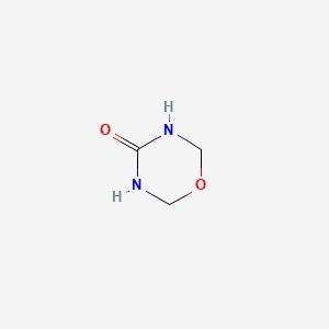molecular formula C3H6N2O2 B3191391 1,3,5-oxadiazinan-4-one CAS No. 542-29-0