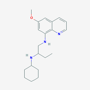 molecular formula C20H29N3O B3191418 N-cyclohexyl-N-(6-methoxyquinolin-8-yl)butane-1,2-diamine CAS No. 5431-62-9