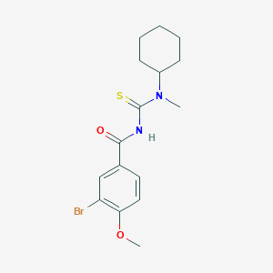 molecular formula C16H21BrN2O2S B319156 N'-(3-bromo-4-methoxybenzoyl)-N-cyclohexyl-N-methylthiourea 