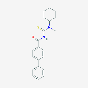 molecular formula C21H24N2OS B319166 N'-([1,1'-biphenyl]-4-ylcarbonyl)-N-cyclohexyl-N-methylthiourea 