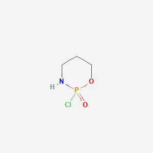 molecular formula C3H7ClNO2P B3191668 2-Chloro-1,3,2-oxazaphosphacyclohexane 2-oxide CAS No. 5638-58-4