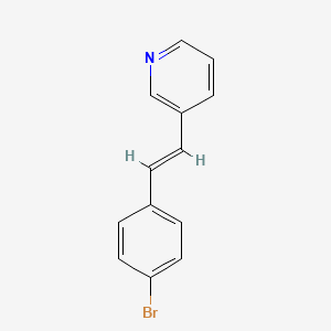 molecular formula C13H10BrN B3191846 Pyridine, trans-3-(2-(4-bromophenyl)ethenyl)- CAS No. 5847-71-2