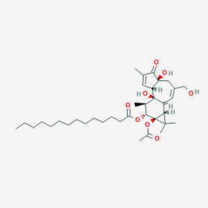 molecular formula C8H8HgO2<br>CH3COOHgC6H5<br>C36H56O8 B031919 4alpha-Phorbol 12-myristate 13-acetate CAS No. 63597-44-4