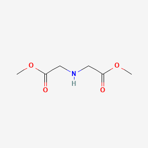molecular formula C6H11NO4 B3192104 Methyl 2-[(2-methoxy-2-oxoethyl)amino]acetate CAS No. 6096-81-7