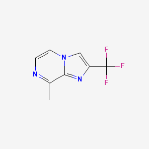 molecular formula C8H6F3N3 B3192140 8-Methyl-2-(trifluoromethyl)imidazo[1,2-a]pyrazine CAS No. 611240-69-8