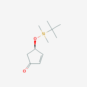 molecular formula C11H20O2Si B3192185 (4R)-(+)-t-Butyldimethylsiloxy-2-cyclopenten-1-one CAS No. 61305-35-9