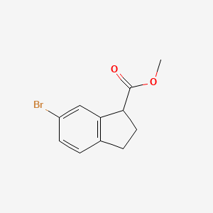 molecular formula C11H11BrO2 B3192191 Methyl 6-bromo-2,3-dihydro-1H-indene-1-carboxylate CAS No. 61346-40-5