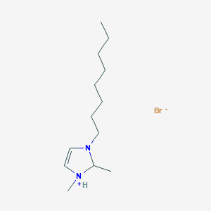 molecular formula C13H27BrN2 B3192238 1H-Imidazolium, 1,2-dimethyl-3-octyl-, bromide CAS No. 61546-09-6