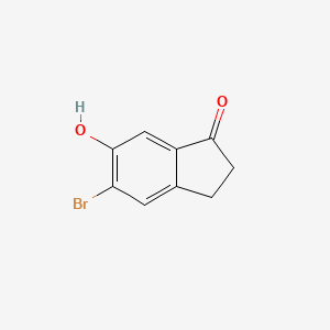 molecular formula C9H7BrO2 B3192361 5-bromo-6-hydroxy-2,3-dihydro-1H-inden-1-one CAS No. 622835-34-1