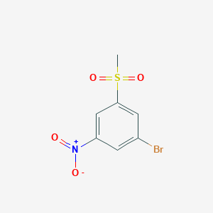 molecular formula C7H6BrNO4S B3192415 1-Bromo-3-(methylsulfonyl)-5-nitrobenzene CAS No. 62606-15-9