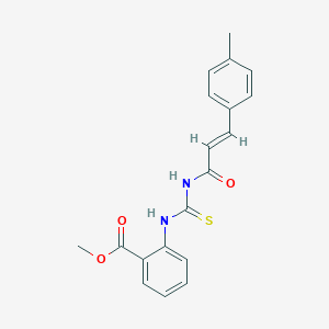 molecular formula C19H18N2O3S B319245 Methyl 2-[({[3-(4-methylphenyl)acryloyl]amino}carbothioyl)amino]benzoate 