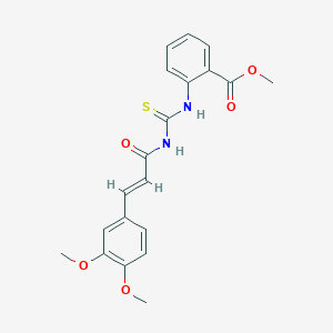 molecular formula C20H20N2O5S B319246 Methyl 2-[({[3-(3,4-dimethoxyphenyl)acryloyl]amino}carbothioyl)amino]benzoate 