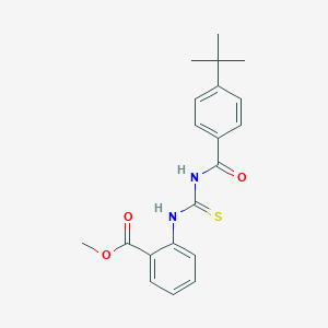 molecular formula C20H22N2O3S B319250 Methyl 2-({[(4-tert-butylbenzoyl)amino]carbothioyl}amino)benzoate 