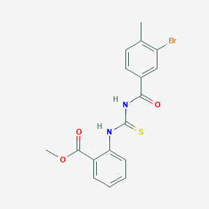 molecular formula C17H15BrN2O3S B319251 Methyl 2-({[(3-bromo-4-methylbenzoyl)amino]carbothioyl}amino)benzoate 