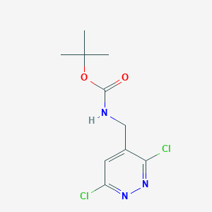 molecular formula C10H13Cl2N3O2 B3192526 tert-butyl N-[(3,6-dichloropyridazin-4-yl)methyl]carbamate CAS No. 631914-72-2