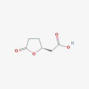 molecular formula C6H8O4 B3192595 (R)-2-(5-Oxotetrahydrofuran-2-yl)acetic acid CAS No. 63597-98-8