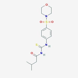 molecular formula C16H23N3O4S2 B319269 N-(3-methylbutanoyl)-N'-[4-(4-morpholinylsulfonyl)phenyl]thiourea 