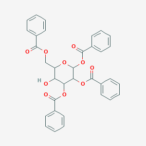 molecular formula C34H28O10 B031927 (4,5,6-Tribenzoyloxy-3-hydroxyoxan-2-yl)methyl benzoate CAS No. 20226-68-0