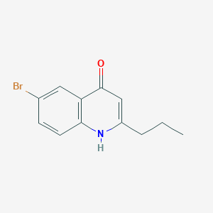 molecular formula C12H12BrNO B3192828 6-Bromo-2-propylquinolin-4-ol CAS No. 658079-03-9