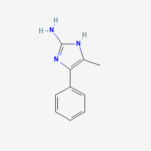 molecular formula C10H11N3 B3192914 4-Methyl-5-phenyl-1H-imidazol-2-amine CAS No. 6646-80-6