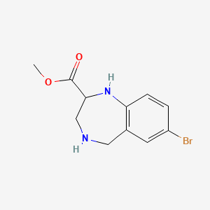 molecular formula C11H13BrN2O2 B3192992 7-Bromo-2,3,4,5-tetrahydro-1H-benzo[E][1,4]diazepine-2-carboxylic acid methyl ester CAS No. 672309-91-0