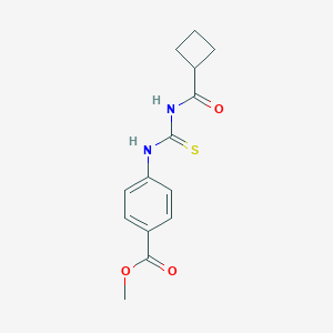 molecular formula C14H16N2O3S B319311 Methyl 4-({[(cyclobutylcarbonyl)amino]carbothioyl}amino)benzoate 