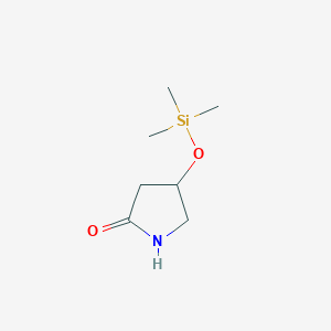 molecular formula C7H15NO2Si B3193133 2-Pyrrolidinone, 4-[(trimethylsilyl)oxy]- CAS No. 68252-20-0