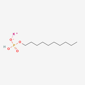 molecular formula C10H23KO4P B3193155 Phosphoric acid, monodecyl ester, potassium salt CAS No. 68427-32-7