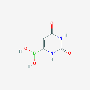 molecular formula C4H5BN2O4 B3193306 (2,6-Dioxo-1,2,3,6-tetrahydropyrimidin-4-yl)boronic acid CAS No. 70523-23-8