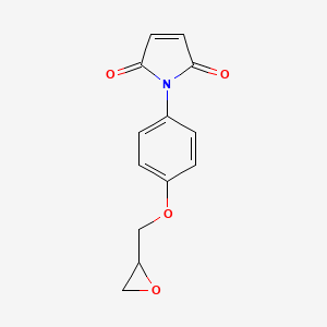 molecular formula C13H11NO4 B3193318 1H-Pyrrole-2,5-dione, 1-[4-(oxiranylmethoxy)phenyl]- CAS No. 70657-11-3
