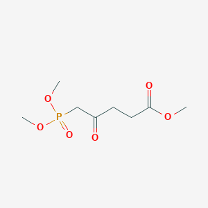 molecular formula C8H15O6P B3193395 Pentanoic acid, 5-(dimethoxyphosphinyl)-4-oxo-, methyl ester CAS No. 71235-01-3